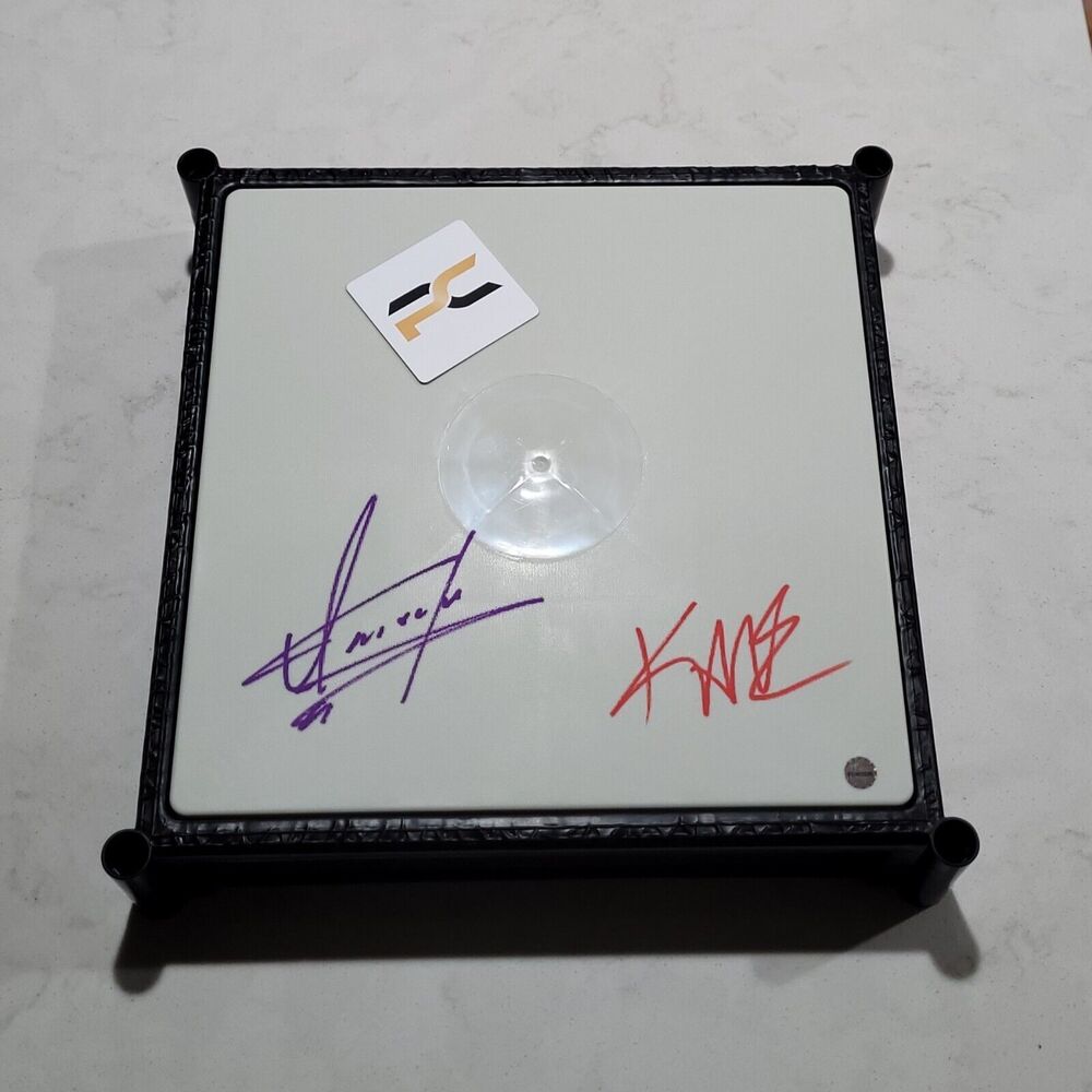 UNDERTAKER & KANE SIGNED w C.O.A. Mattel Wrestling Toy Ring WWE WWF HOF RARE